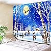 Sneeuwbos wandtapijt muur opknoping tapijt kerst decoratieve stoffen voor muur, anime wandtapijt schilderijen wanddoek…