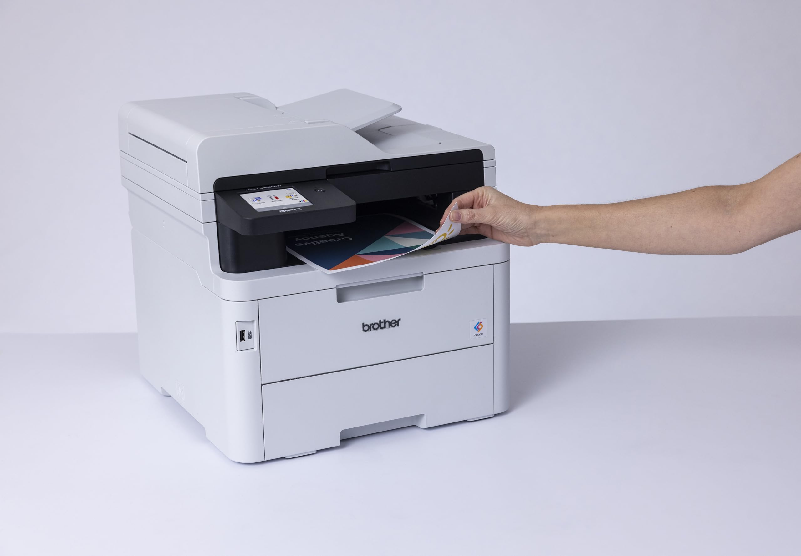 Brother MFC-L3760CDW - Kompaktes 4-in-1 Farb-LED Multifunktionsgerät mit WLAN/LAN, ADF und Automatischem Duplexdruck