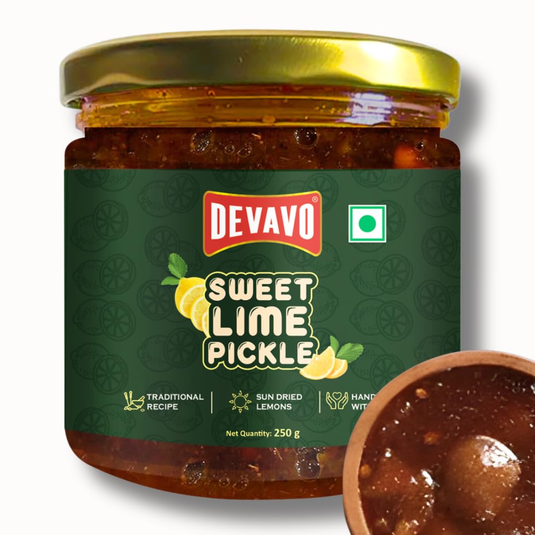 Devavo Sweet Lime Pickle | Handmade with Love | Traditional Grandmas Recipe | Sun Dried Lemons | No Artificial Colour & Flavour (250 g) (B0D1CKNNRX) Amazon Price History, Amazon Price Tracker