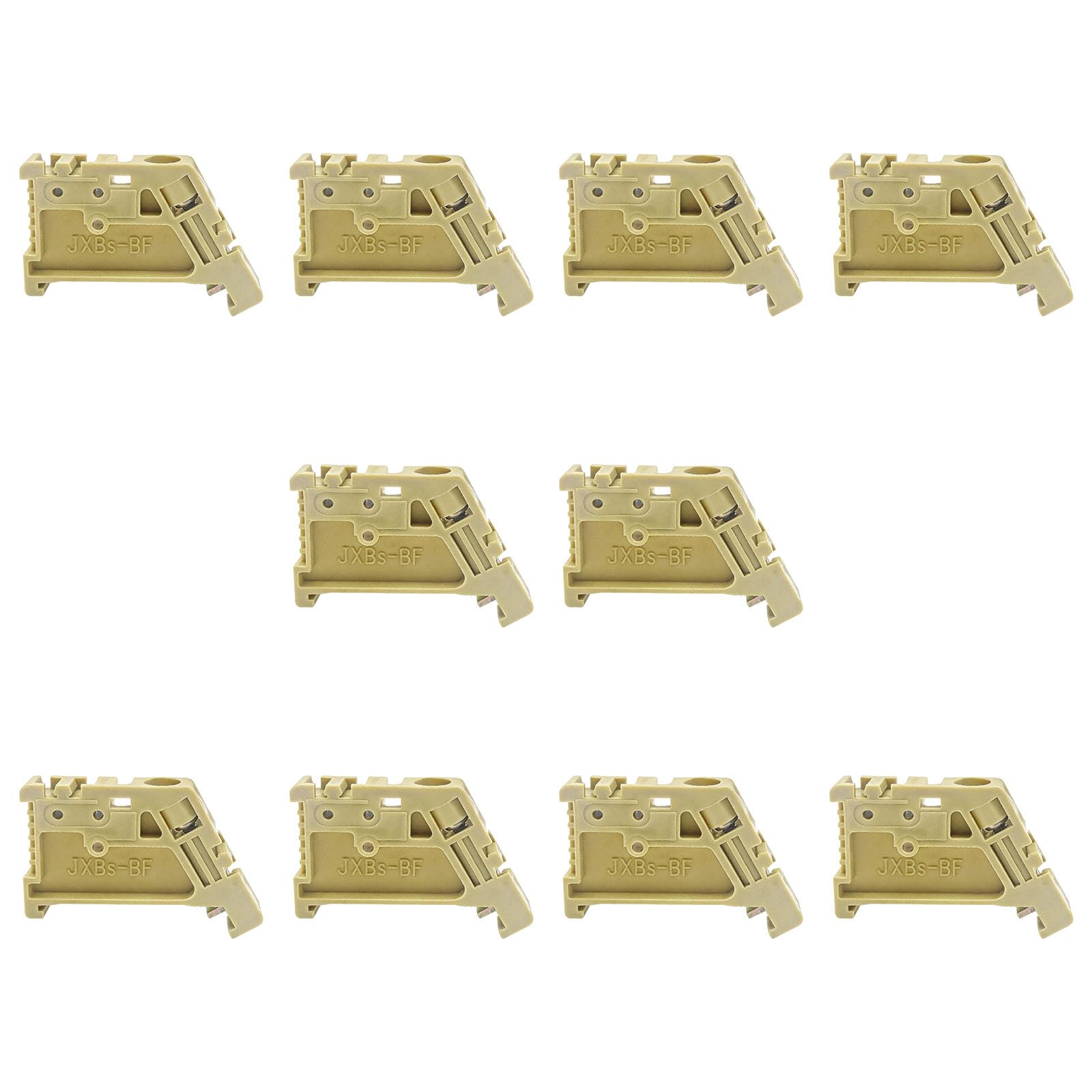 10Pcs EW35 Fixing Clip Strong Nylon Component Easy Installation Terminals Blocks Track Mounting Brackets for C45 Track Polyamide Command Block