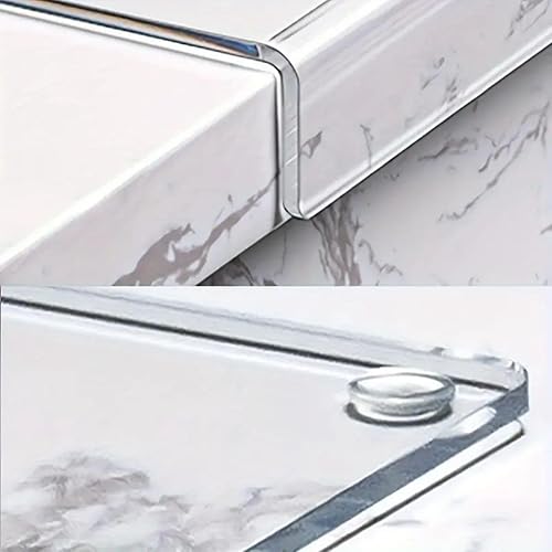 Miniatura 8 de Jumbl Tabla de cortar antideslizante de acrílico transparente con borde de encimera, tamaño extra grande de 16 x 18 pulgadas para protección de