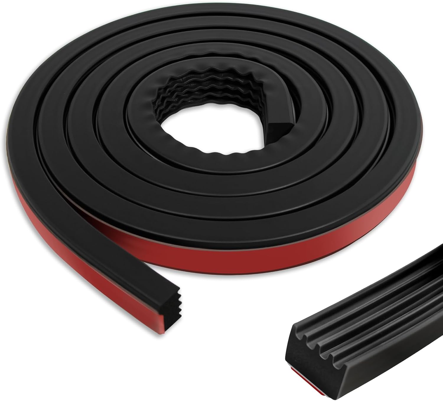 326A0004 Truck Tonneau Cover Seal, Ribbed Bulkhead Seal 3/5 in × 65 in, Self-Adhesive EPDM Foam Bulkhead Strip for RV, Boat, Auto, Ttruck, Marine, Garage Door, Window and More