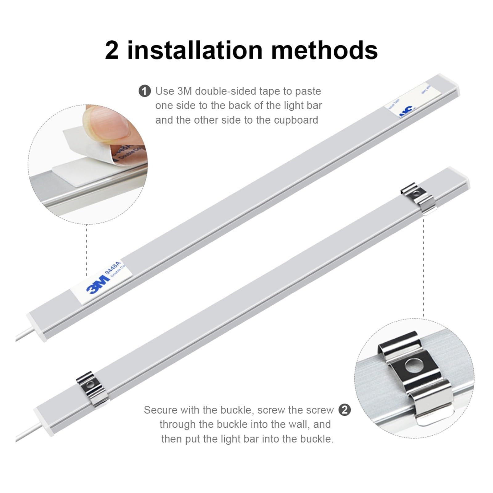 USB LED Bar Unter Schrank Licht Innen Küche Dekor Schlafzimmer BeleuchtungBewegung Sensor Nacht Lampe Bewegungsmelder(White,30cm)