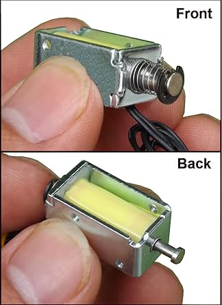 5PCS DC 12V 4mm Stroke Mini Push Pull Type Solenoid Actuator Micro DC Solenoid Electromagnet Electric Magnet Valve Open Frame Spring Solenoids Valves Linear Motion