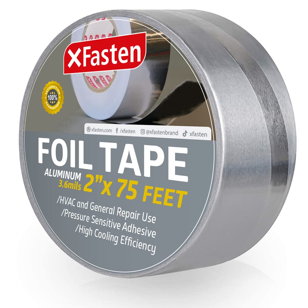 Buy XFasten Aluminum Foil Reflective Duct Tape, 2 Inches x 75 Feet, 3.6