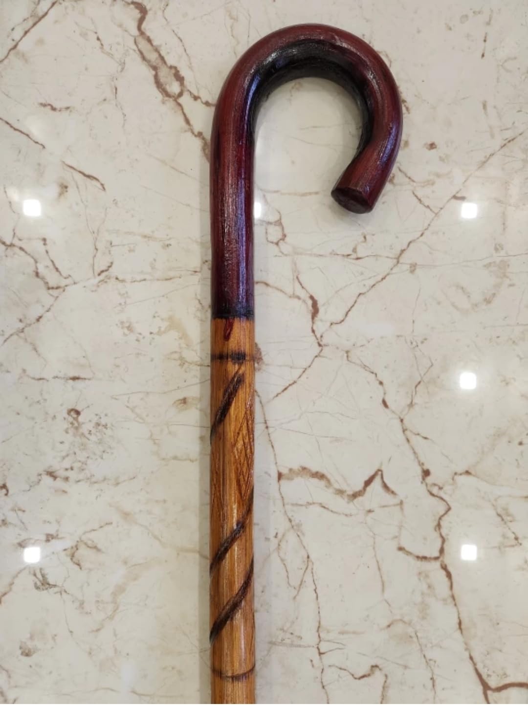 Rana Antique Design Bamboo Wooden Walking Stick for grandpaa and grandmaa.-image-45