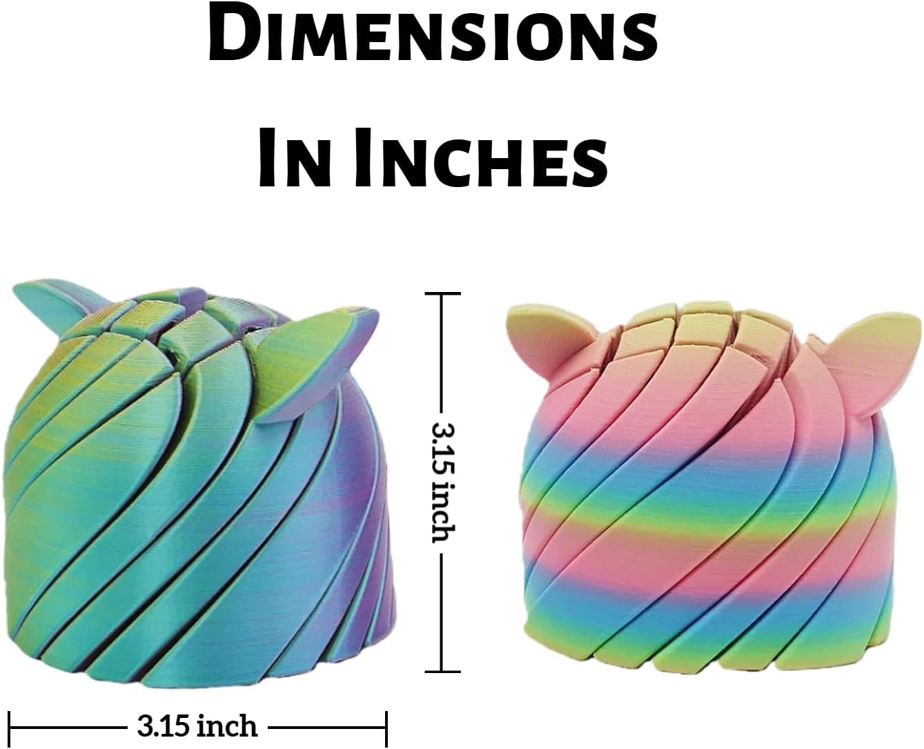 3D Printed Sphere Fidget Toy, Squeeze Cat Sphere Cube Fidget – 3D Printing Slime Balls Toy, Desk Fidget Toys, Office Toy, Anxiety Fidgets, Stocking Stuffers (A-Random Rainbow Colors)
