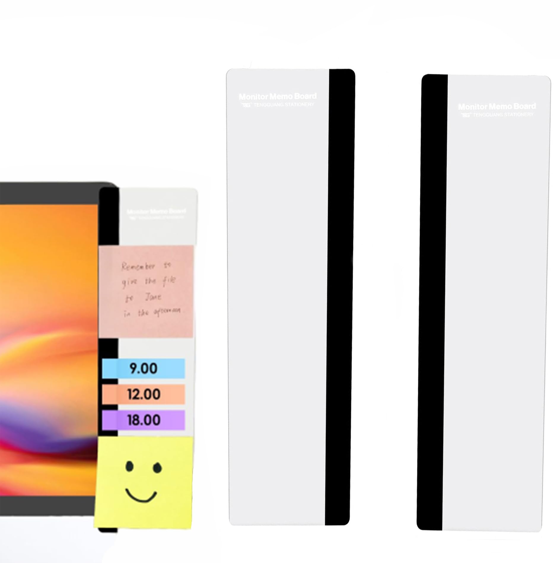 Sponsored Ad – Desk Memo Board & Sticky Note Holder Set - Office Supplies for Women Men - Monitor & Computer Message Board - Home Office Decor Accessories - Desktop Organization & Reminder System