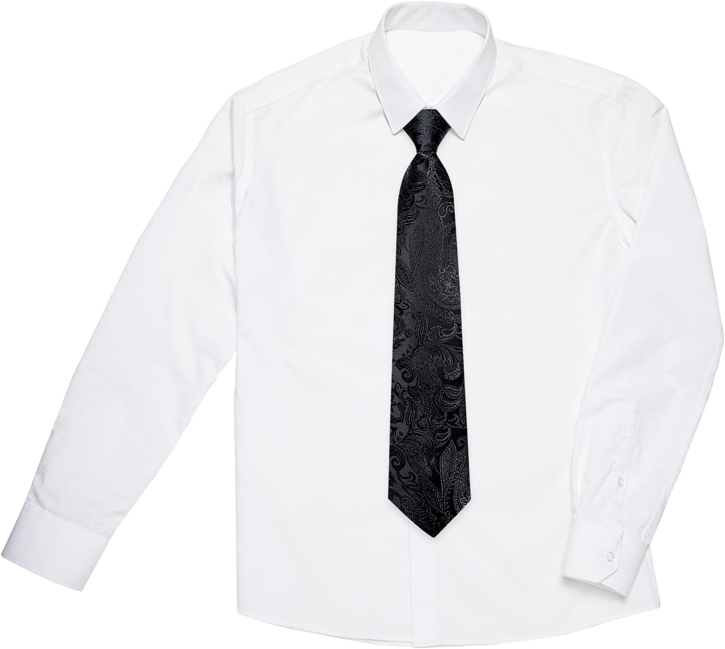 DiBanGu Boys Pre-tied Neckties and Pocket Square Set Adjustable Strap Tie for Kids Wedding Party Graduation School Uniforms - Image 5