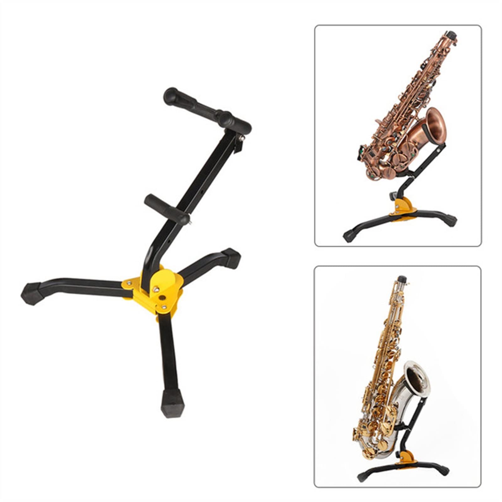 Soporte Plegable para Saxofón Tenor Alto Sax Soporte De Suelo De Metal Soporte para Trípode Accesorios para Instrumentos De Viento De Madera Juego reemplazo de saxofón