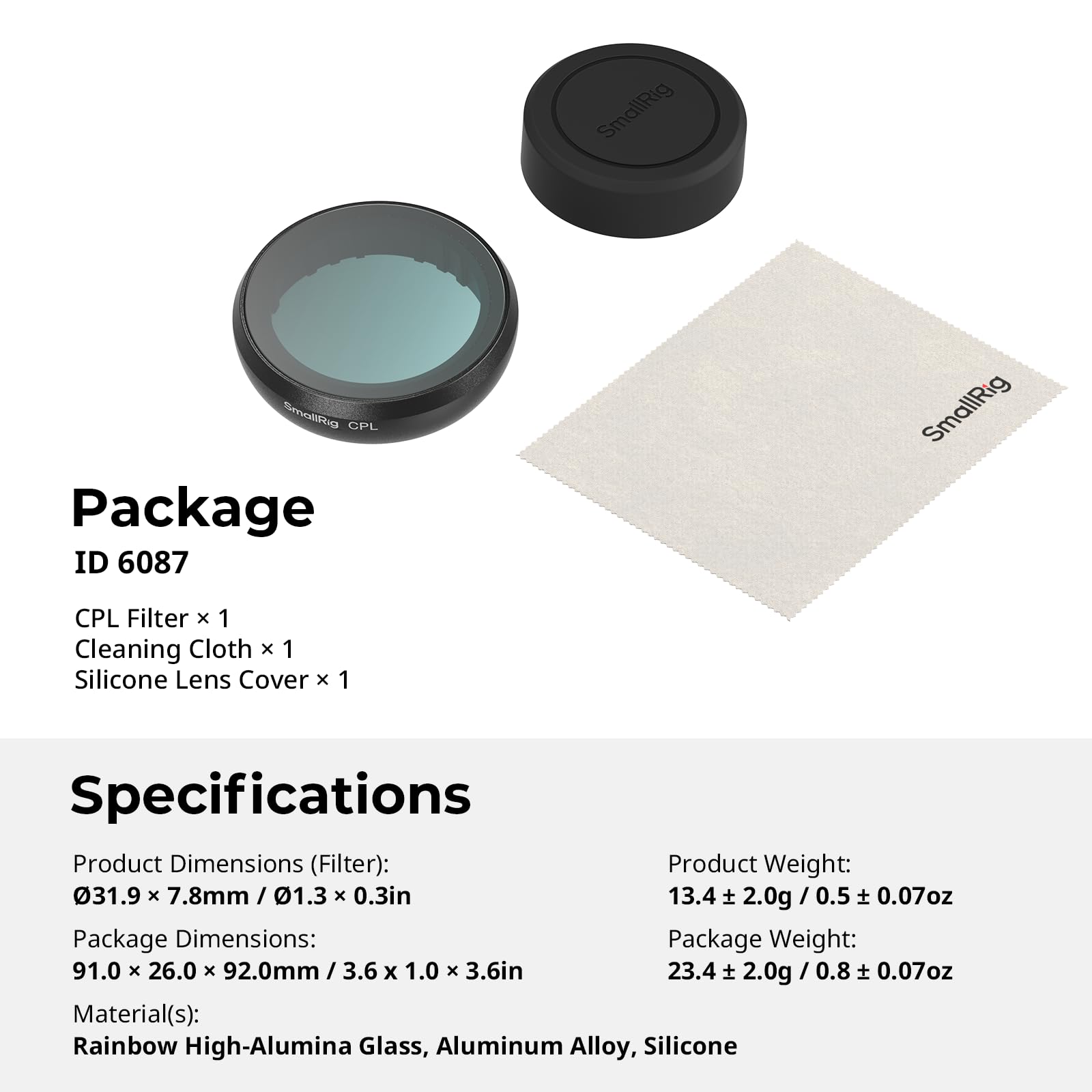 SMALLRIG CPL Filter for Insta360 GO Ultra 6087