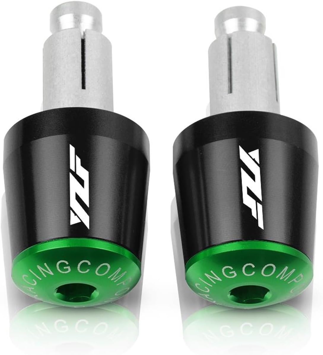 Motorcycle Accessories 7/8" 22MM Handlebar Handle Bar End Grips Cap Weight Plugs Silder for YZF R6S YZF R6 YZF-R1 YZF R1 (Color : Black-Green)