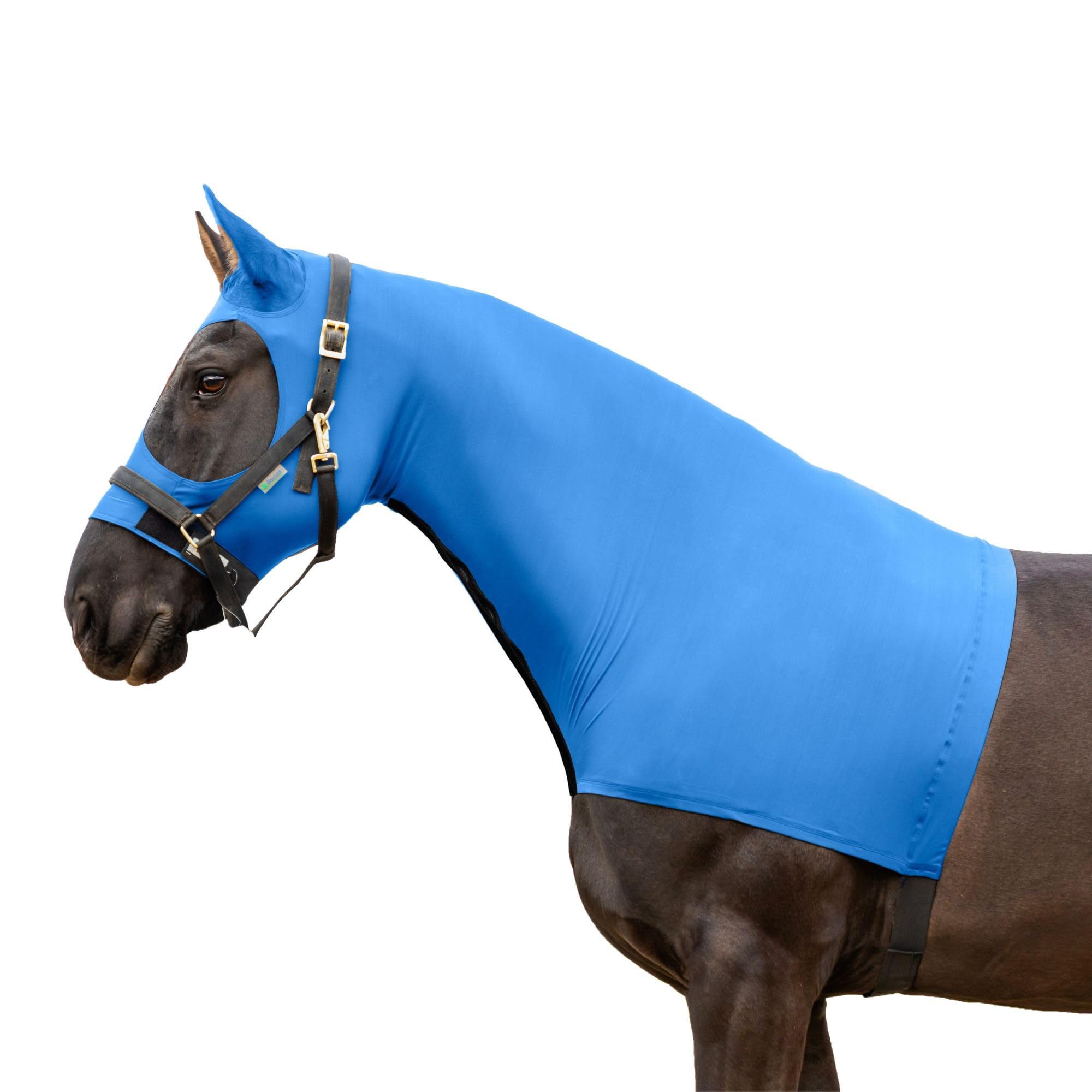 Resistance Horse Hood Slinky Lycra Zippered Mane Braid Shoulder Guard - Horse Sleazy Slickers Care Sheet