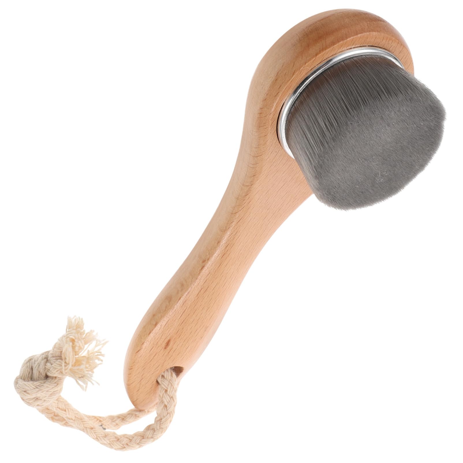 minkissy Facial Cleansing Brush Nano Exfoliating Soft Bristle Wooden Handle Face Scrubber Skincare Kit Multi-use Tool