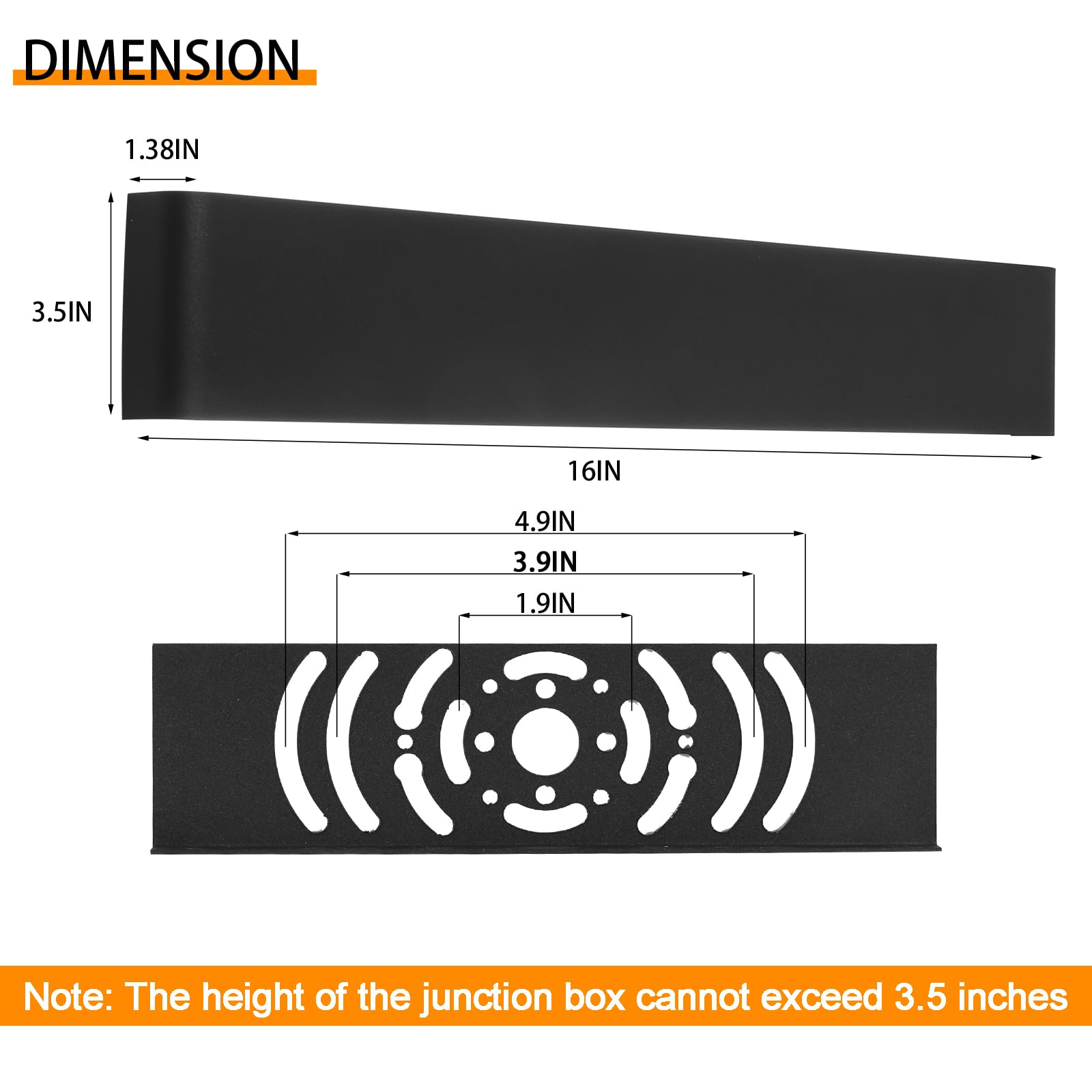 Amansour 16in Modern Vanity Light Up and Down LED Wall Sconce Matte Black Wall Light for Bathroom, Corridor, Living Room, Bedroom Light Fixtures 3CCTâ€¦