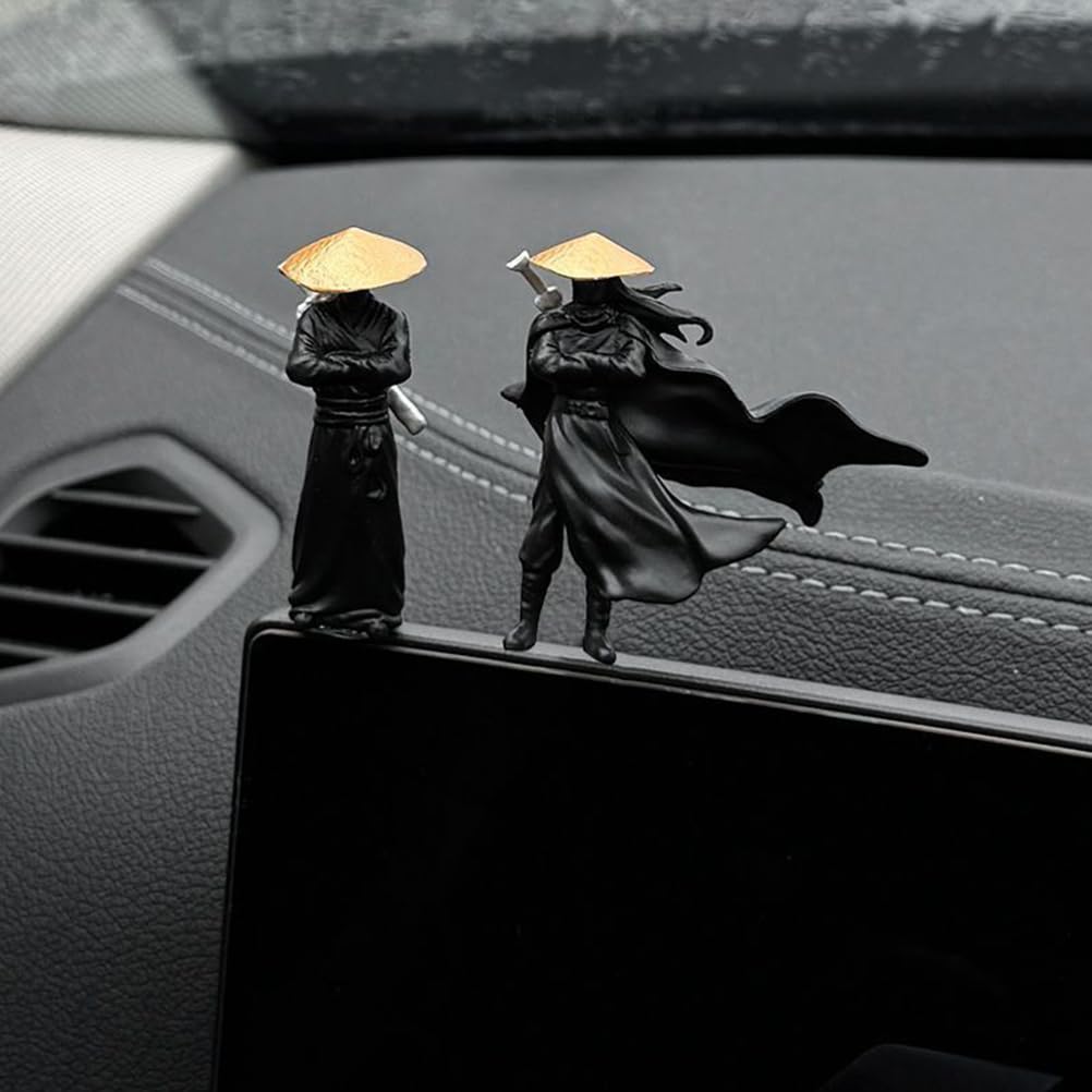 Abaodam Ancient Chinese Warrior Figure Miniature Ornaments for Aquarium and Bonsai Micro Landscape Decor Set of 2 Desktop Garden Accessories - Image 4