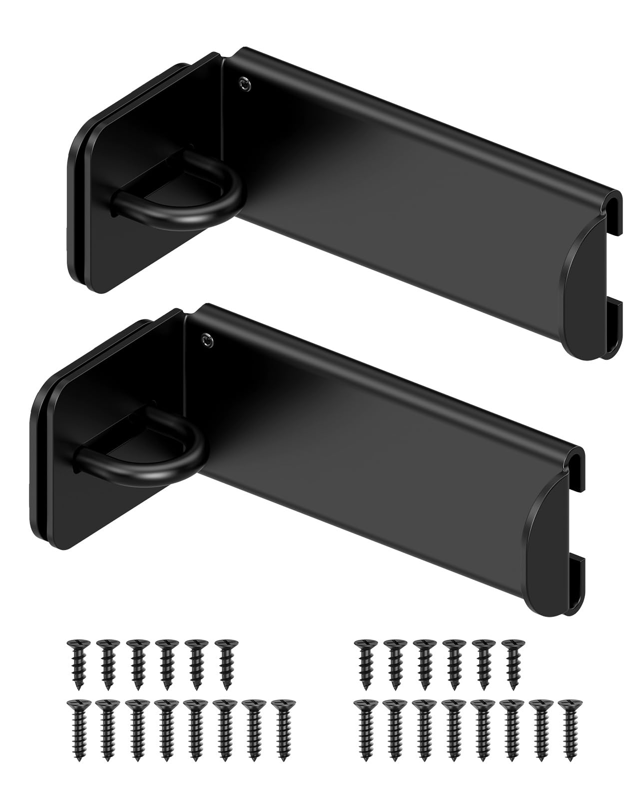 MeBantoo 90 Degree Door Hasp Latch Lock, Home Security Right Angle Latch, Sliding Barn Door Lock for Gate, Bedroom, Fence, Garden (Black, 3.3 Inch-2 Pcs)