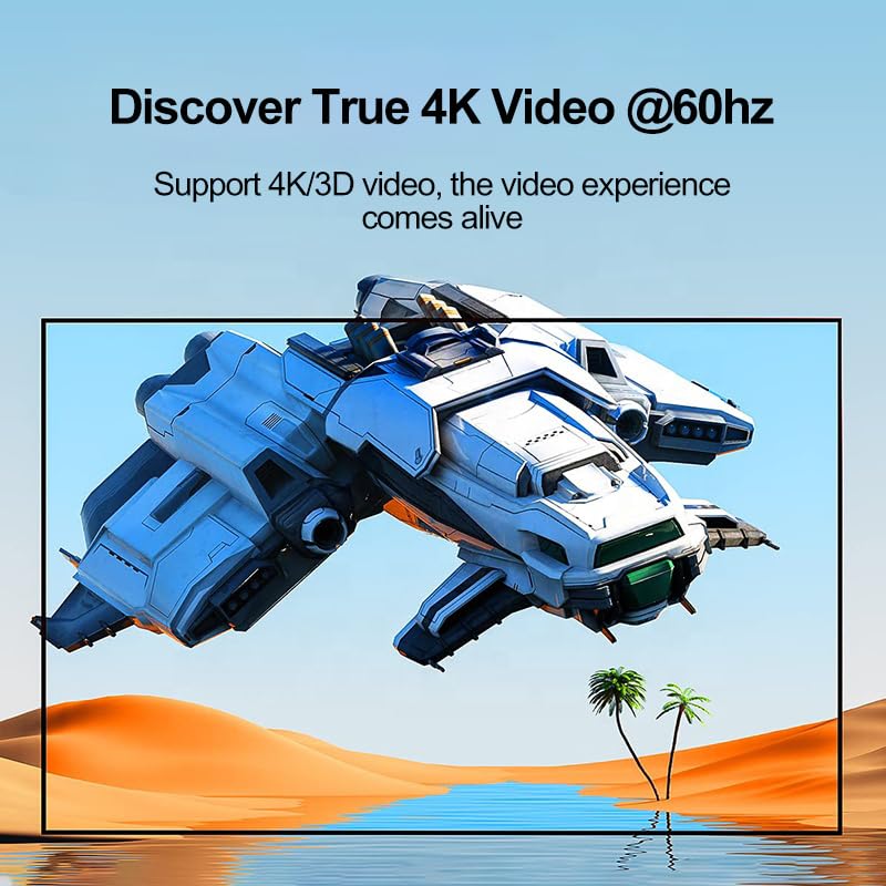 BD&M Switch HDMI 4 K a 60 Hz, commutatore HDMI bidirezionale 2 in 1 uscita, hub HDMI manuale supporta HD compatibile con Xbox PS5/4/3 lettore Blu-Ray Fire Stick Roku e altri