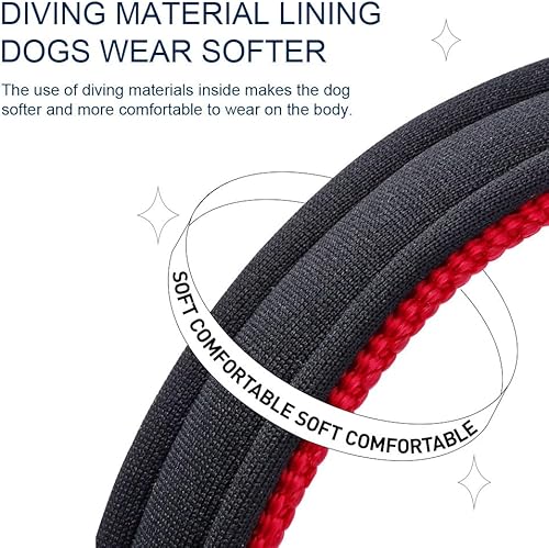 Miniatura 2 de Collares reflectantes personalizados para perros con nombre y número de teléfono bordados, de neopreno suave, acolchado, de nailon transpirable,