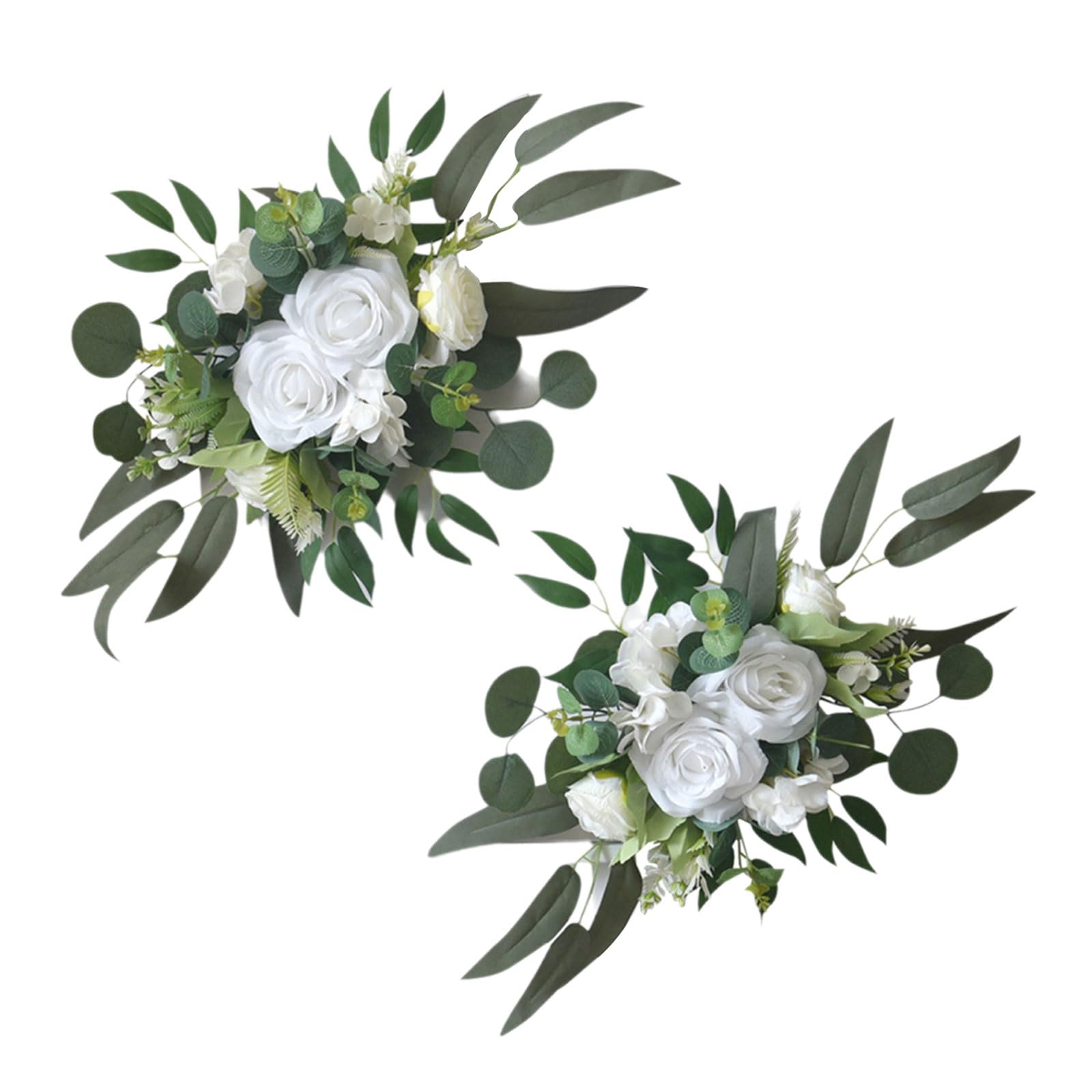 ZHANGYEZHAN 2Pcs Artificial Flower Swag Wedding Sign Flower Decoration for Wedding Ceremony Sign Party Decoration Party Arrangement