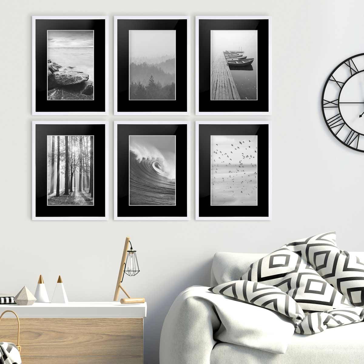 ecaqlin Lot de 10 passe-partout A3 pour cadre photo - Blanc