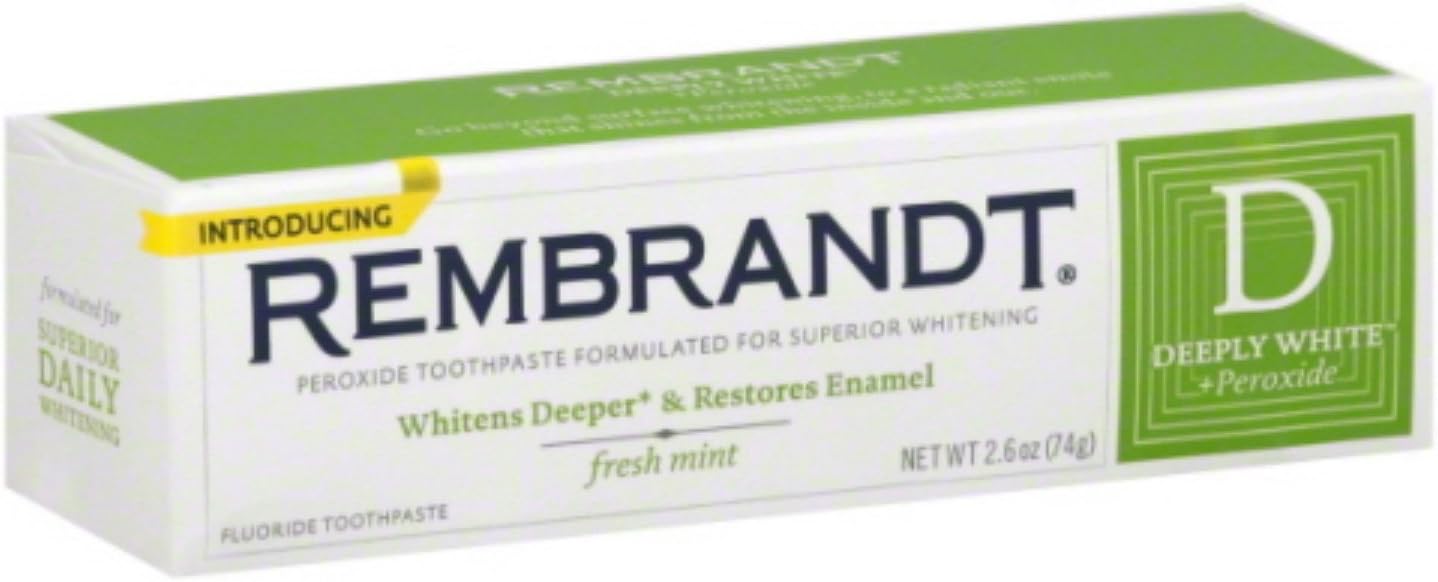REMBRANDT Plus Premium Whitening Toothpaste with Fluoride and Peroxide