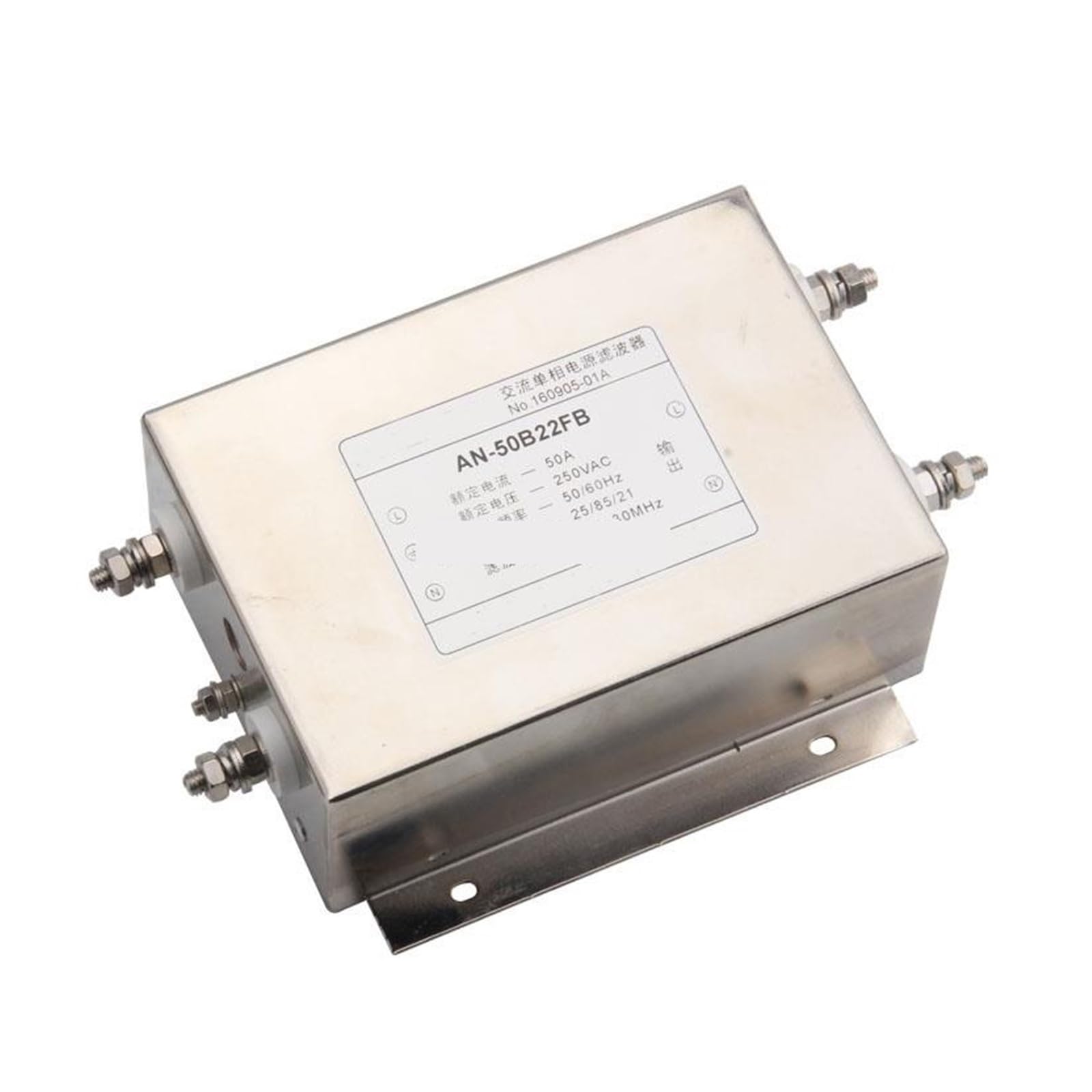 Filtro de línea Filtro de Fuente de alimentación AN-50B22FB 40A 50A 60A 250V Servo Motor Special emi Power Filter 50A Double Section Filter AN-40B22FB AN-60B22FB(50A)