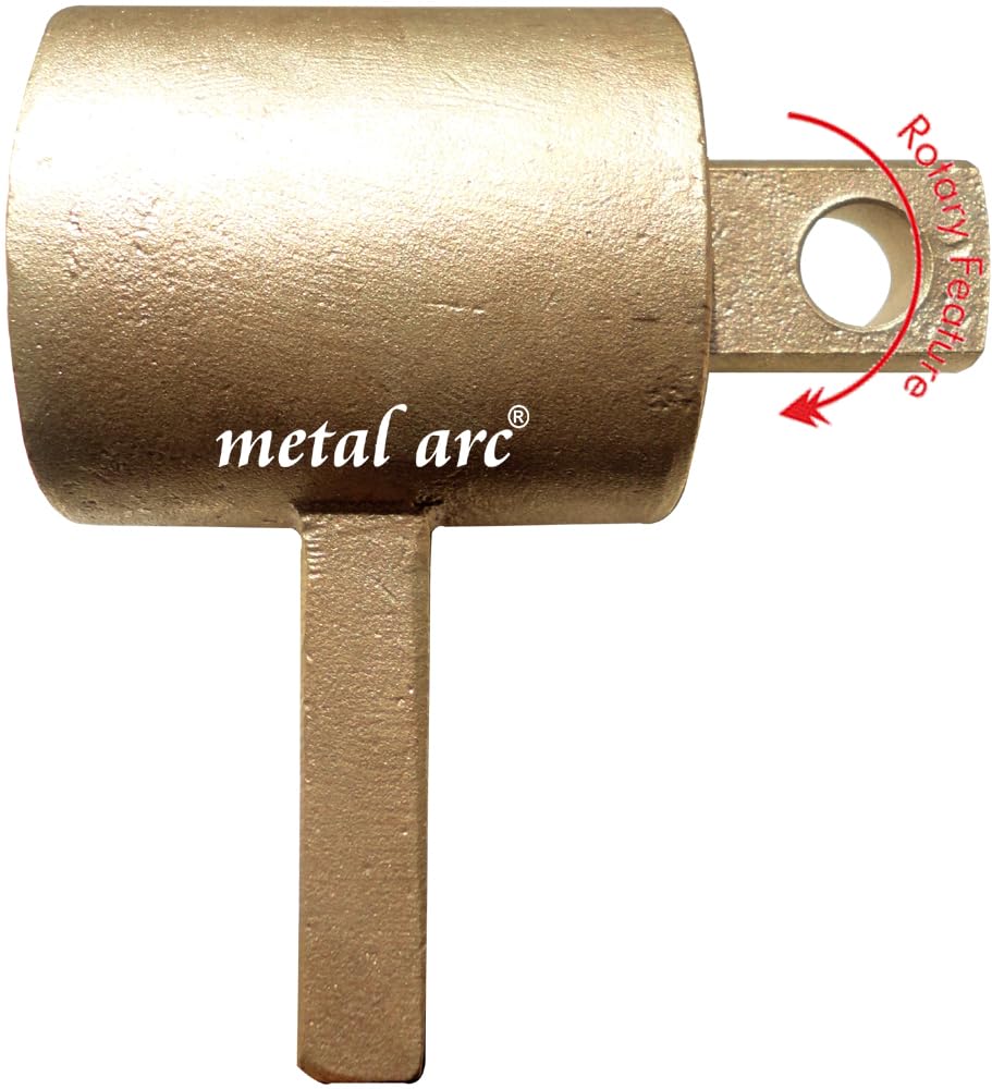 ISI MARKED Metal Arc ULTRA Heavy-Duty Rotary Brass Earth Clamp 1500 Amps, Welding Manual Welder Earth, RR1B6L (Pack of 1) 1