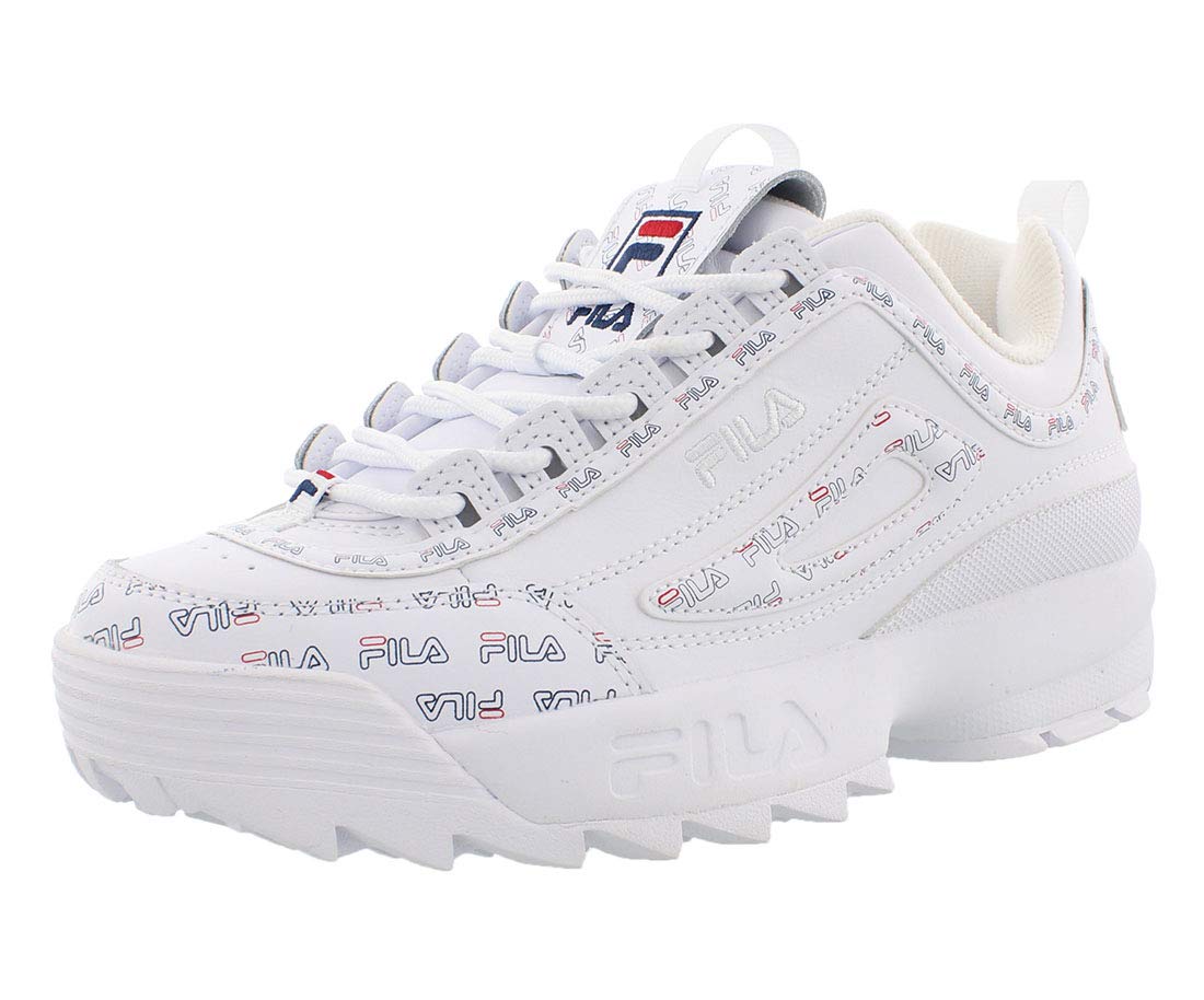 FILA Disruptor II Multiflag - Tenis para mujer, Blanco/Azul marino/Rojo, 42 EU