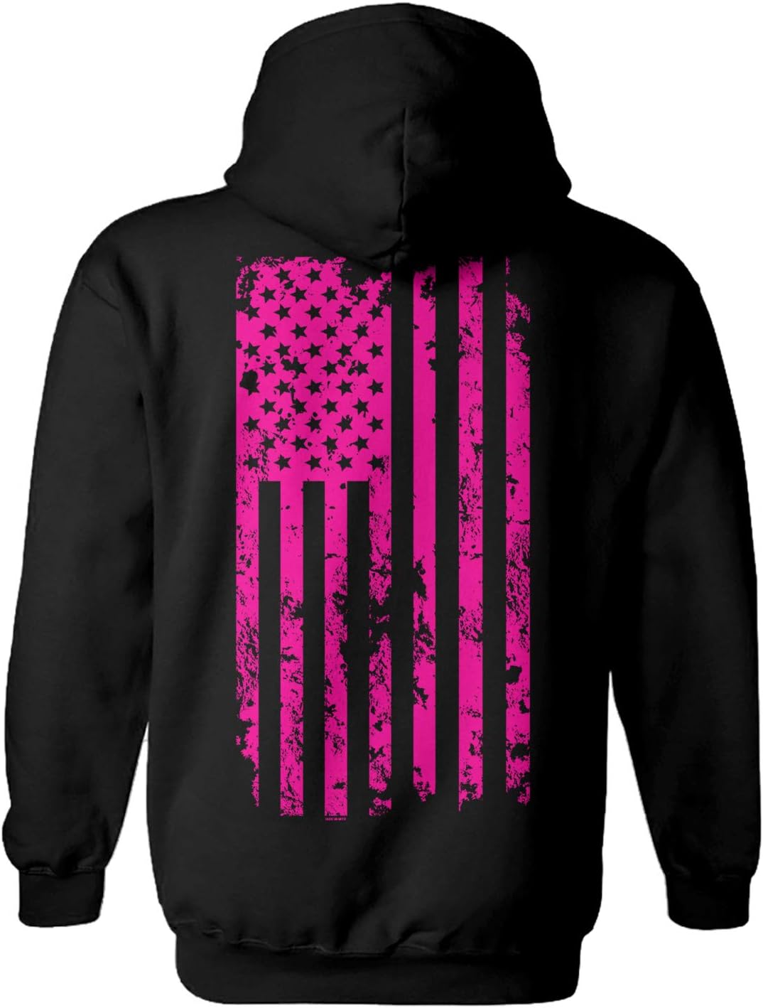 Haase UnlimitedPink American Flag - Breast Cancer Awareness Unisex Hoodie Sweatshirt