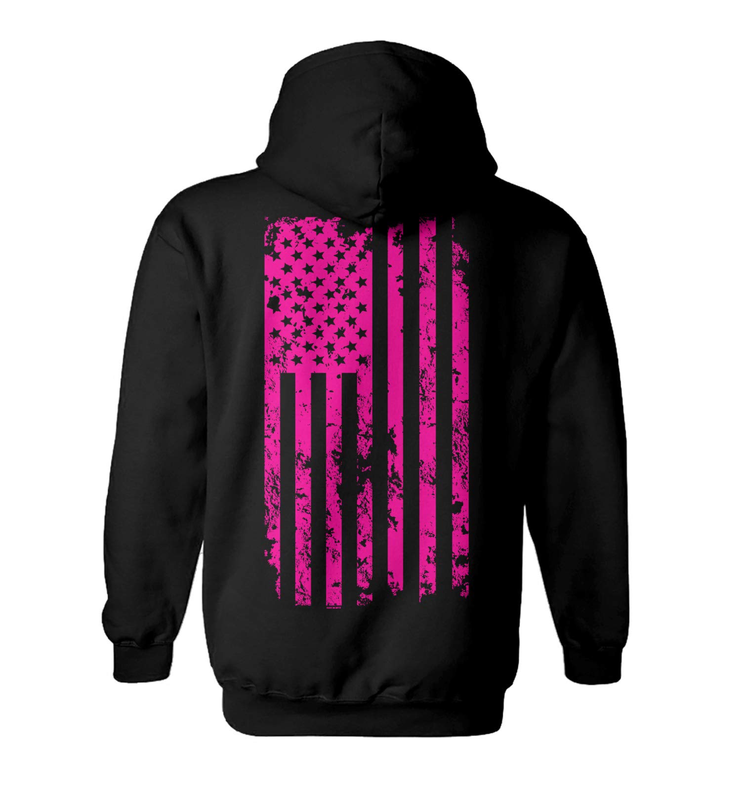 Haase UnlimitedPink American Flag - Breast Cancer Awareness Unisex Hoodie Sweatshirt