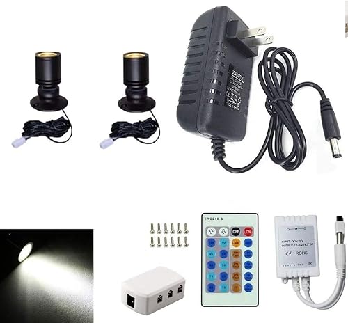 1.5w LED blanco mini luz montada en superficie gabinete lámpara proyector ac85-265v (paquete 2, blanco cálido 3000k)