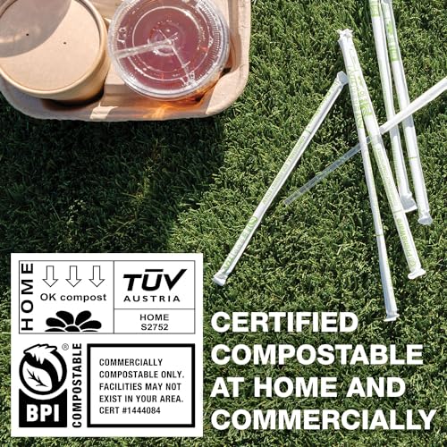 Pitillos biodegradables transparentes 8.5 pulg 7200 un miniatura 4