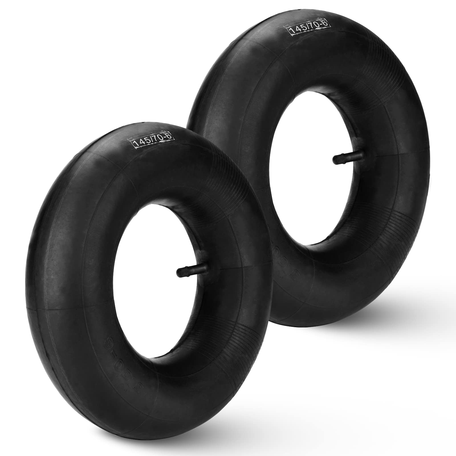 AEagleMower Tire Inner Tubes 145/70-6, 450/530-6, 4.50-6, 5.30-6, 5.30/4.50-6 Tires for Pneumatic Wheelbarrow Wheel, Hand Trucks, Lawn Mowers, Tractors, Garden Cart, Wagons (2 Pack)