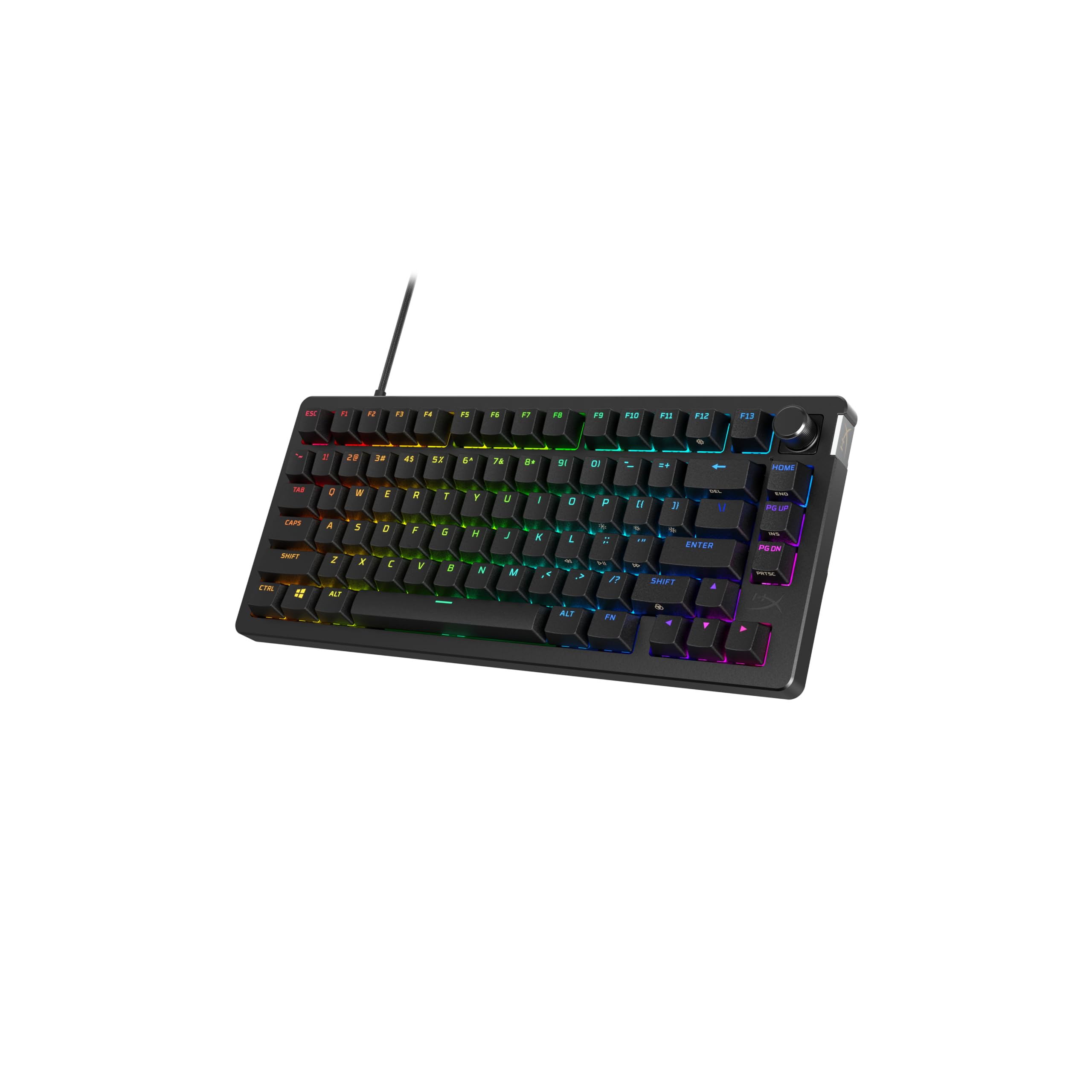 HyperX Alloy Rise 75 - Teclado Gaming mecánico, switches Red, Hot Swap en Caliente, Formato 75%, Carcasa magnética Intercambiable, Negro (QWERTY Español)