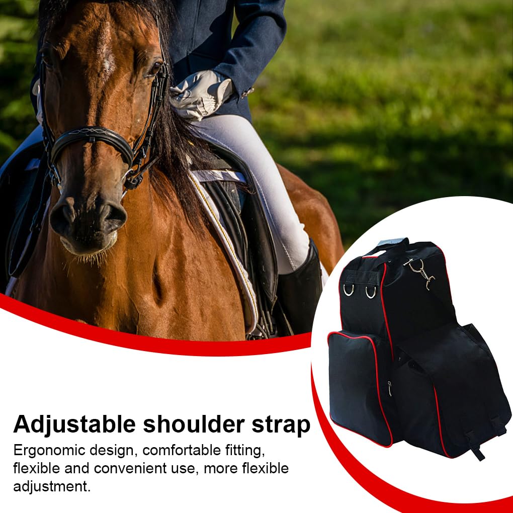 Zaino per equitazione Stivali Guanti Tessuto Oxford Borsa dal design ergonomico Grande capacità con multi tasca per lo sport