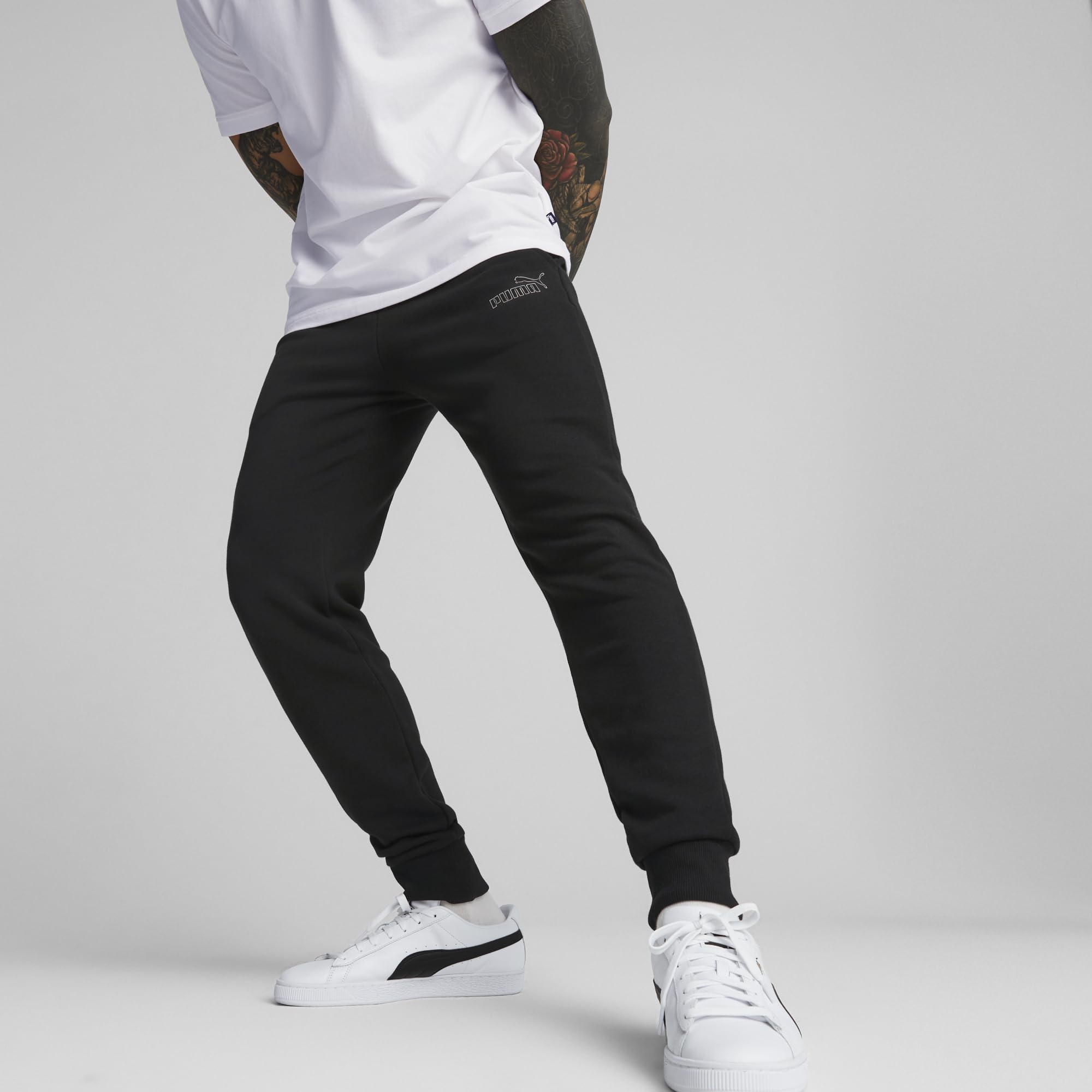 Puma Ess Small Logo Sweatpants TR cl, Pantaloni Lavorati a Maglia Uomo, Puma Black,