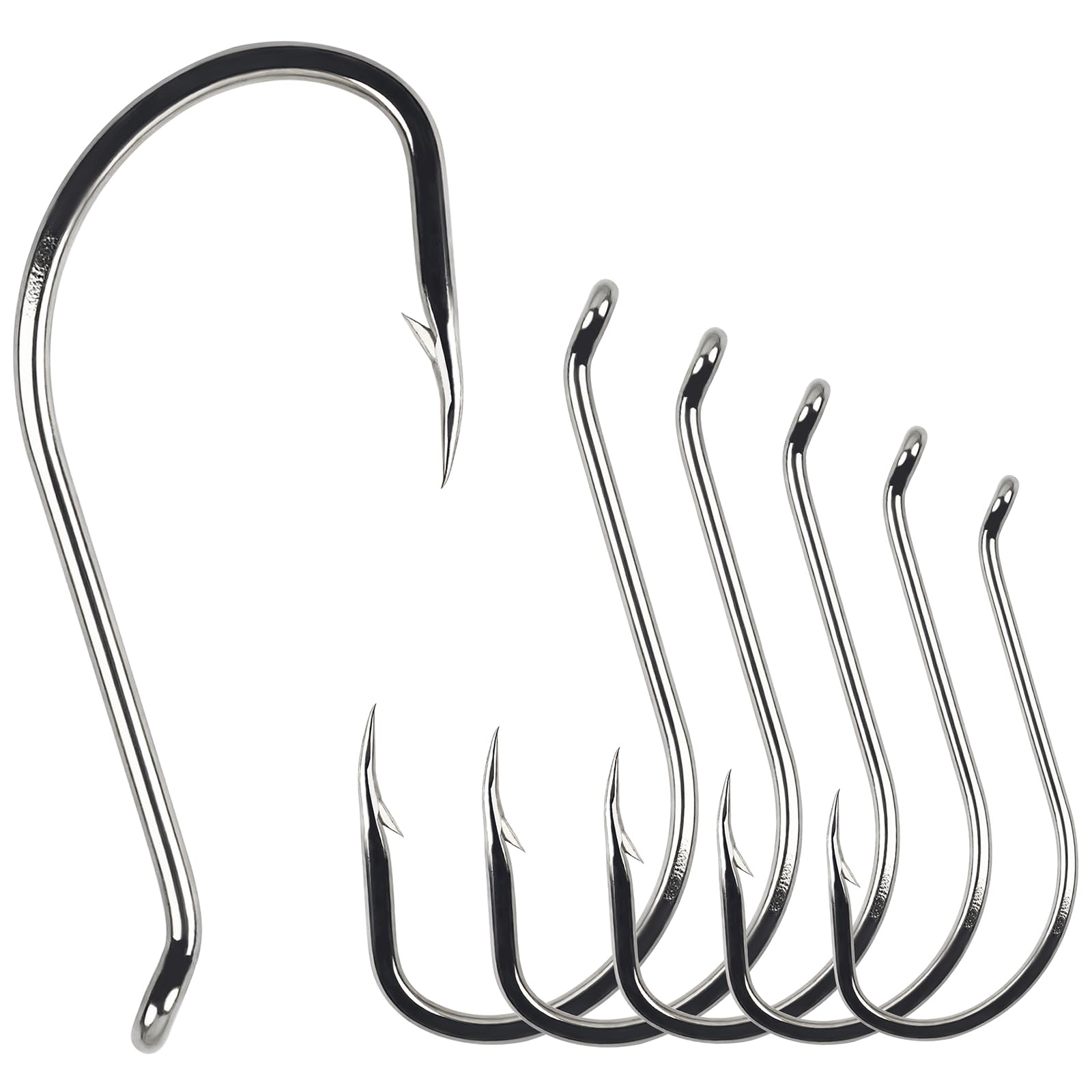 Octopus Fishing Hooks, 100pcs Offset Circle Hooks High Carbon Steel Octopus Beak Hooks Catfish Hooks for Bass Trout Freshwater Saltwater Fishing (5/0-100pcs)