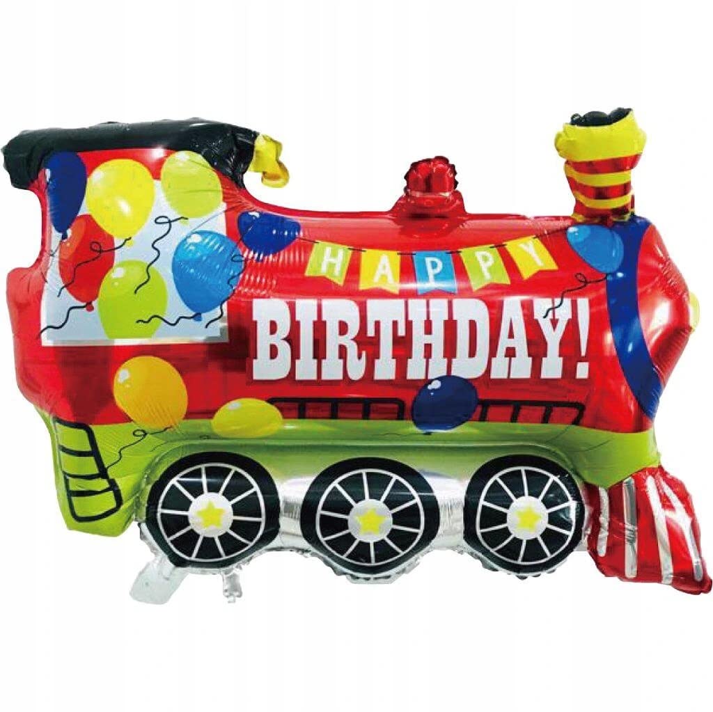 Train Vehicle Foil Balloon, 72cm (2 pack), Red