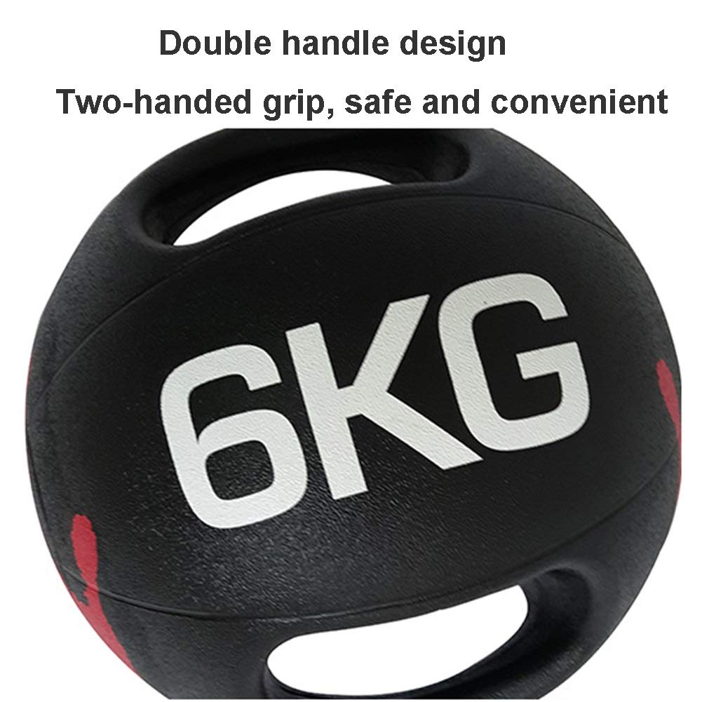 Pelota Medicinal Binaural Bola De Medicina, Goma Elástica Bola Pelota De Ejercicio, Utilizado For El Entrenamiento De Formación Básica De La Fuerza Muscular, Peso De 4 Kg / 8.8lbs, 22 Cm Diámetro
