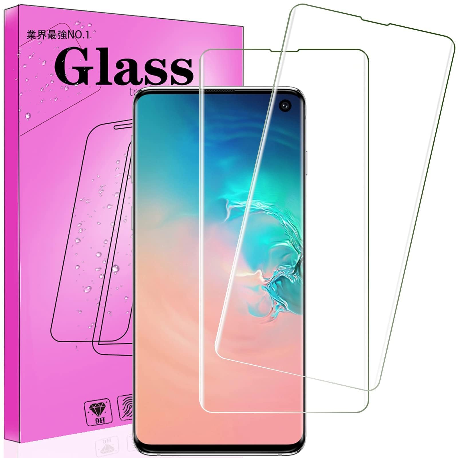 Amazon | 【2枚パック】 対応 Galaxy S10 SC-03L SCV41 用の3D曲面 