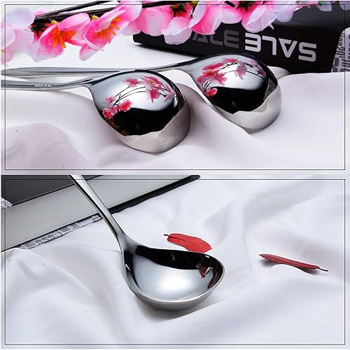 Miniatura 5 de Cucharones de sopa pequeños, cucharones de salsa, cucharones de sopa para salsa, 2 unidades de cucharones de acero inoxidable no magnético SUS 304