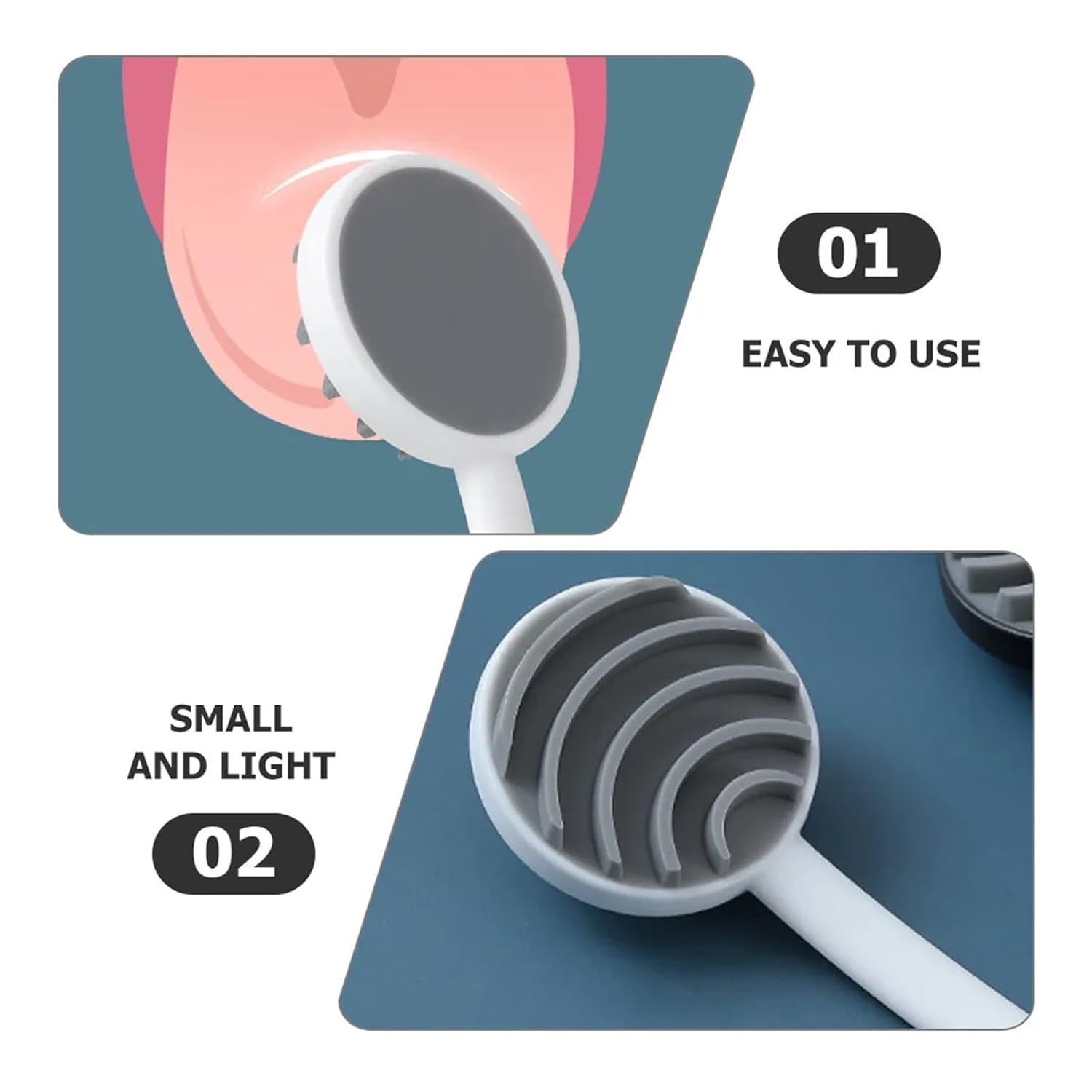 5Pcs Flexible Silicone Tongue Scraper For Adults Mouth Cleaning Brush Breath Freshener Tools