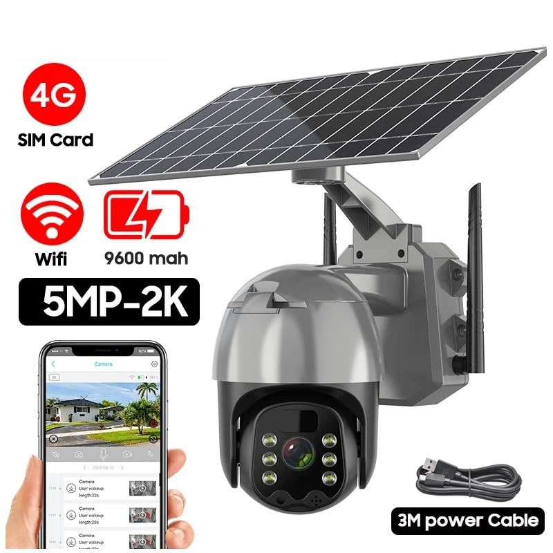 Cámara PTZ solar 4G exterior para una vigilancia continua en 5MP 3