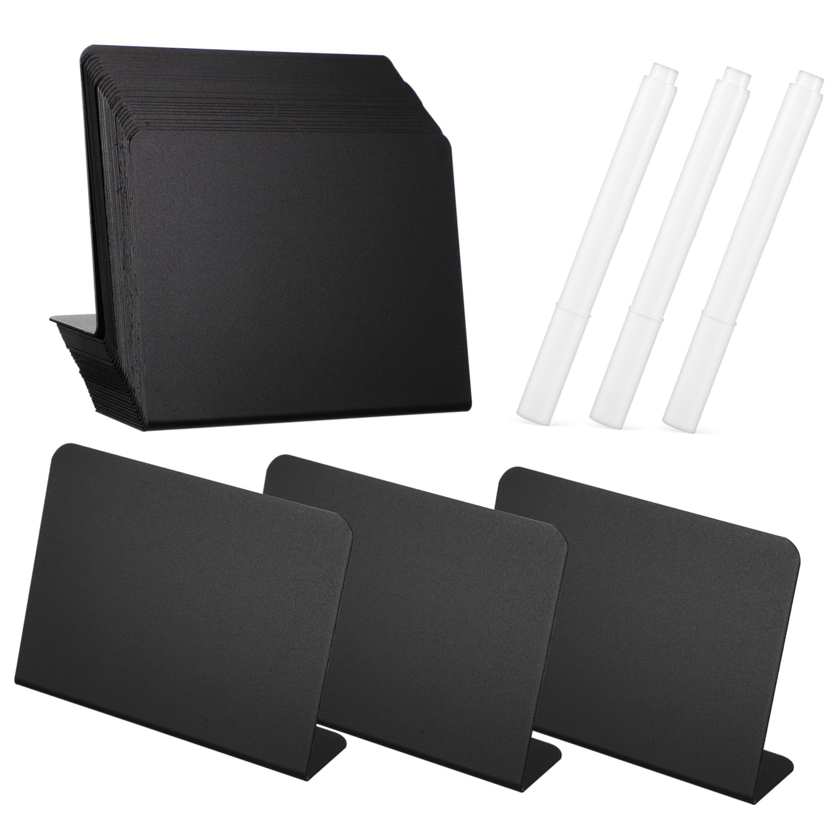 Mini letreros de pizarra para identificar platos en buffets y numerar mesas sin ocupar espacio 8