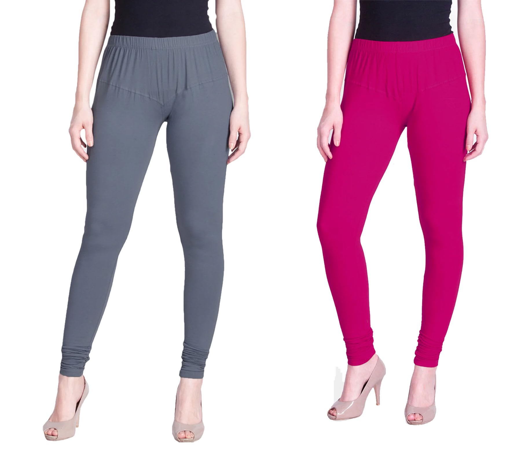 aadikart Women's Cotton Ankle Length Multi Color Legging Pack of 2-picture-21