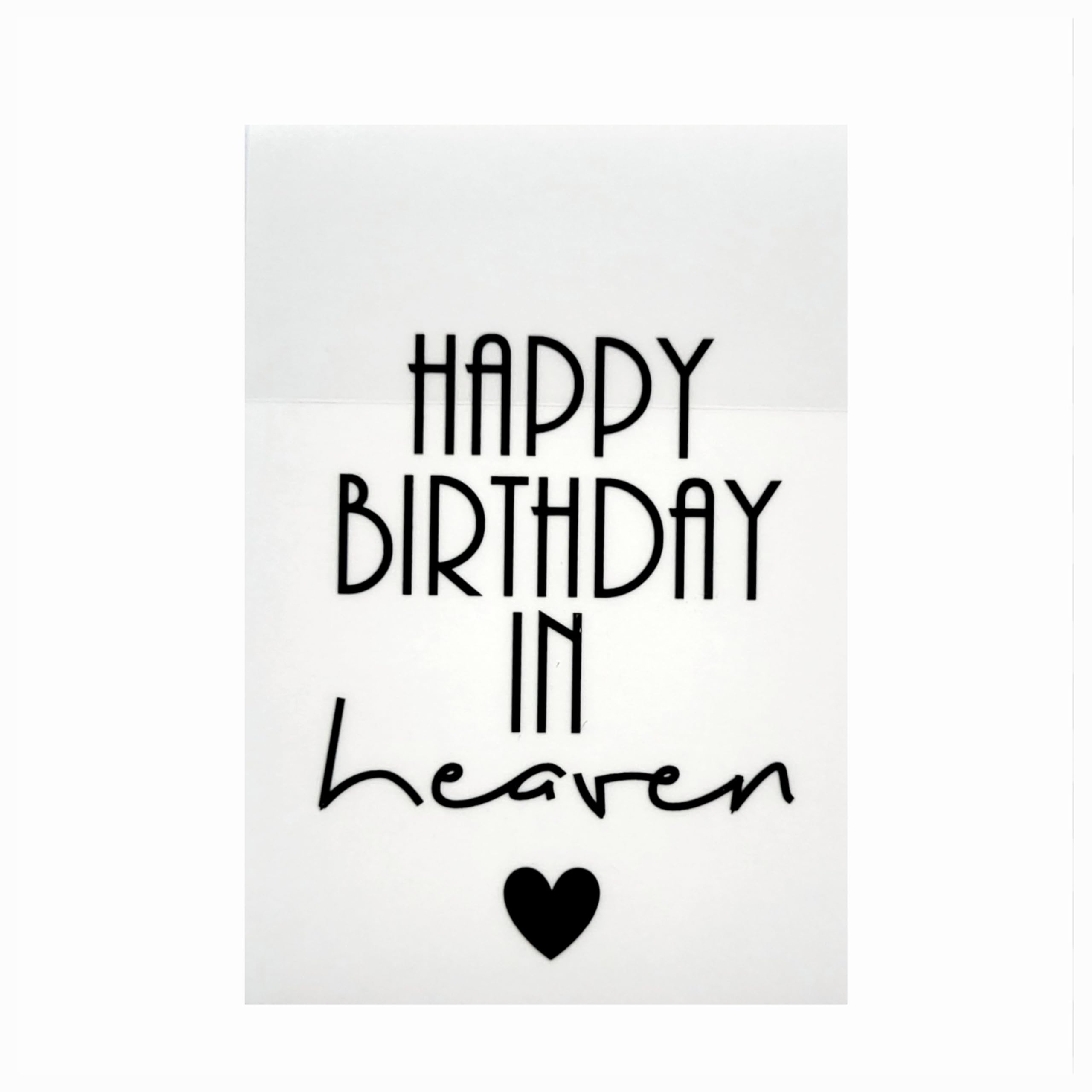 5 Aufkleber Grabkerze "Happy Birthday in heaven" Himmelsgeburtstag, Geburtstagslicht, einfache Handhabung, personalisiere Grablichter, Spruch