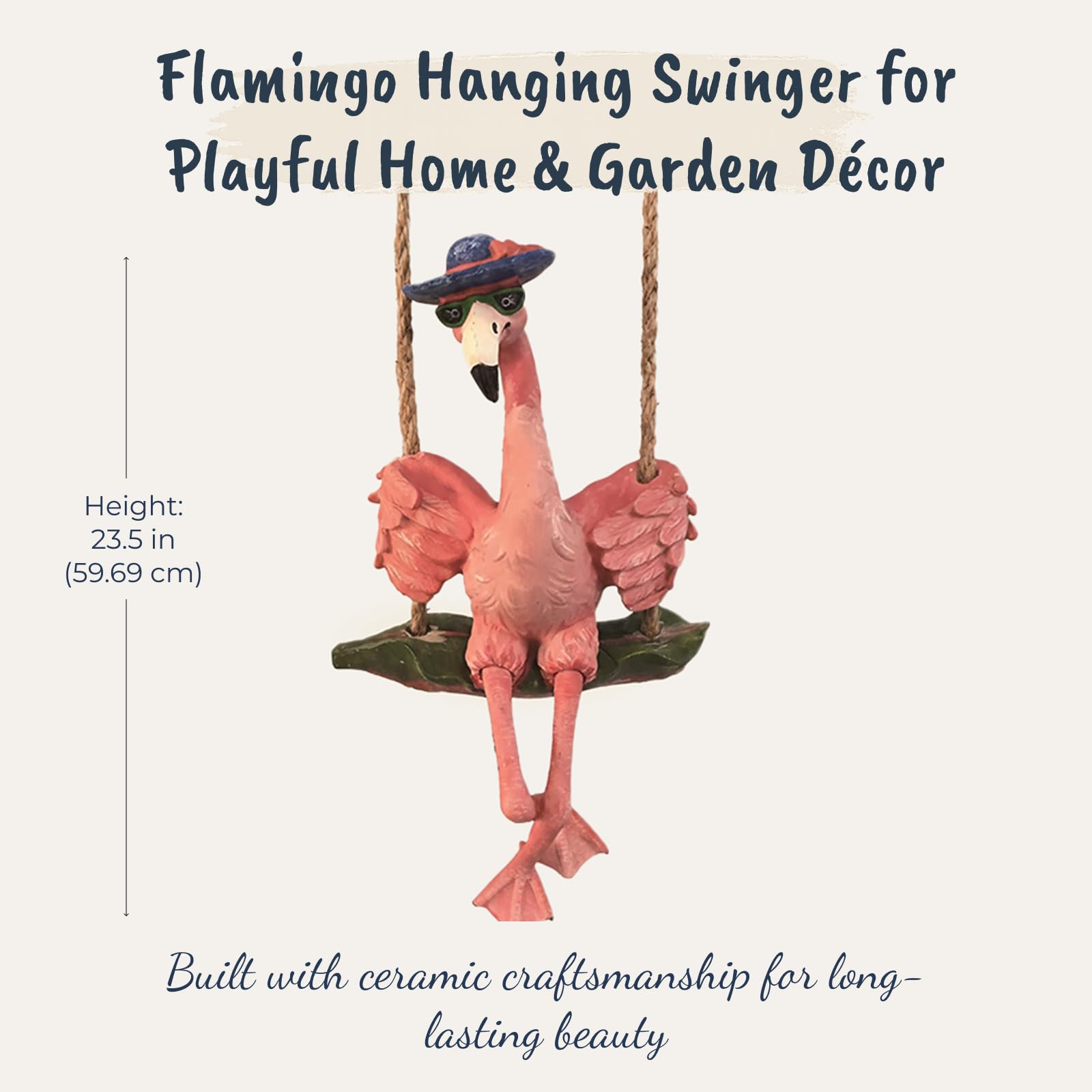 Amazon.com: Blue Sky Ceramics Flamingo Hanging Swinger, 6