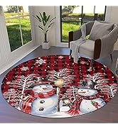 Amazon.com: Christmas Round Area Rugs 5 ft Diameter Indoor Mats