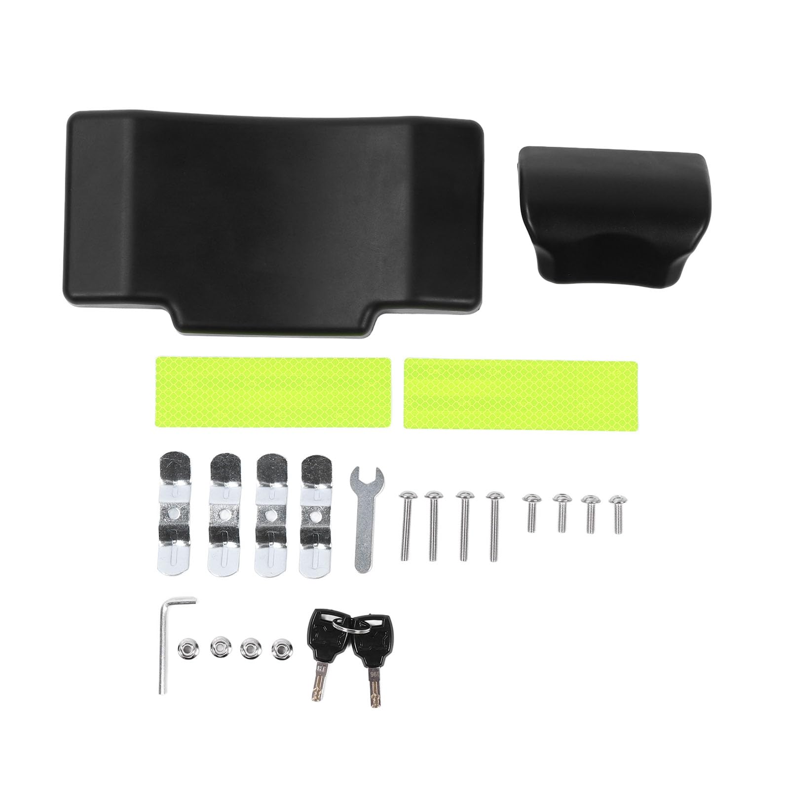 Schimer Maleta para Motocicleta, Caja de Equipaje Impermeable de Aleación de Aluminio de 45L para Conductores con Placa Inferior de Liberación Rápida (Negra)